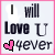 A 50x50 pixel animated buddy icon with a pink border, displaying two frames of text and symbols on a light gray background.
