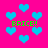 Bright pink background with scattered light blue hearts and green text reading "ERICE!" in pixelated font.
