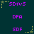 Pixelated text and star icons arranged in a on dark teal background, with animated yellow stars appearing at top-left corners of some