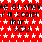 Red background with white star pattern and repeated black text reading "we all know i'm cooler than... you" in three