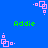 Pixelated blue background with repeating pink square patterns and green "Addie" text in four positions.