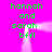 Green text on bright pink background with animated white light effects moving across the text.