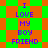 Pixelated text reads "I LOVE MY BOY FRIEND" on a green and orange checkered background with two distinct arrangements