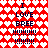 Pixelated red and white heart-patterned background with repeated text "I LOVE BREE" and "HIIIIII!" in dark blue, arranged in two vertical