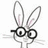 Pixelated bunny head with glasses on white background, pink with text "Mr. Skipperdoo is ALWAYS RIGHT!" on right