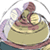 Pixelated static icon of a character with purple hair and green clothing sitting on a yellow circular platform, surrounded by translucent white wings or energy effects within a rounded frame.