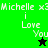 Pixelated text and star symbols on green and black backgrounds with repeated 'Michelle x3' at top.
