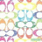 A static pixelated pattern of overlapping circular and curved shapes in pastel colors including pink, yellow, green, blue, and orange on a white background.