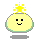 Four pixelated yellow circular icons with green outlines, each displaying distinct facial expressions and star symbols above the head.