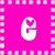 six white letter icons on a bright pink background, each featuring a heart symbol inside the letters G, M, or Y