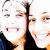 Two people with light skin and dark hair smile side-by-side against a teal background with blue text reading "Alec & Kallie Forever".