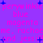 Pixelated text and star symbols on a purple background with repeated color-coded phrases and names.