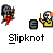 A 4-frame animated contact sheet showing a pixel art character with gray hair and yellow clothing performing actions with red sticks, accompanied by black barrel-like objects on a gray background.