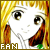 Pixelated anime-style character with blonde hair and brown side sections, wearing green clothing, displayed in a