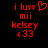 Red pixelated text and symbols on black background with one frame showing a heart symbol.