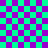 cyan and purple squares with two blue overlays, one circular above the other
