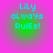 Four identical pixelated text icons on a pink background with green circular gradients, each displaying "LiLy always Rules!" in cyan block letters.