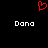 Red pixelated heart symbol above two white 'Dona' text blocks on black background.