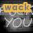 A grayscale image with white neon-style text reading "FUCK YOU" overlaid with yellow text boxes containing "wack" and "Bitch™".