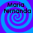 Four identical display 'Maria Fernanda' text over blue-purple spiral backgrounds with no visible animation changes