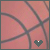 identical basketball-patterned backgrounds with a small heart icon in the bottom-left corner, showing animation frames where the heart's outline alternates between solid and dashed
