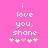 Pixelated text on pink background with heart symbols, showing animation where one central symbol changes color.