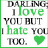 Static pixelated buddy icon with text and a heart symbol on white background, bordered by green frame.