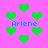 Pixelated green hearts and blue text on a pink background with occasional heart-shaped gaps.