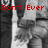 Black-and-white pixelated image with red text overlays showing partial phrases across four