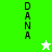 A vertical arrangement of four with 'DANA' text and star symbols on green and white backgrounds