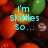 Pixelated image of Skittles candies with cyan text reading 'I'm Skittles So...' and 'Taste My Rainbow' across different sections.