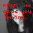 A grayscale image of a person with long dark hair overlaid with red pixelated text reading "when life squirts lemons gives you juice in your enemy's eyes".