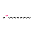 small pixelated icons with pink hearts above black text strings, arranged in and on a white background
