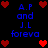 Pixelated digital image with blue text and red heart symbols on a black background, arranged in a pattern