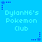 Static pixel art displays 'DylanN6's Pokemon Club' text in light blue on a bright blue background with dark blue star accents.