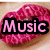 A close-up of pink lips with a glossy texture, featuring text and symbols overlaid on the image.
