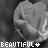 A grayscale flower icon with the word 'BEAUTIFUL' and a star symbol, where one letter changes color across frames.