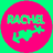 A static circular icon with a bright pink background and green border, featuring the text "RACHEL" in pixelated green letters above a green map outline of Wales.