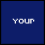 Blue background with white text 'YOUR AMERICAN IDOL' and a pixelated image of a person holding a microphone.