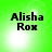 Green background with four showing "Alisha Rox" text and varying light effects across frames