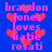 Pixelated blue background with pink text and red hearts repeating in a pattern