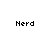 nine identical pixelated 'Nerd' text icons arranged in three and four on a white background