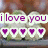 Animated icon shows two green-topped white figures kissing, with purple text and hearts appearing then disappearing.