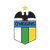 Pixelated shield-shaped icon with black eagle, blue band, white/green/yellow vertical sections, and yellow star above.
