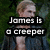 A pixelated image of a person with light hair in two side-by-side , each overlaid with bold text blocks against a dark green background
