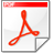 Red Adobe PDF icon with stylized 'A' symbol on white background, red top bar, and folded corner detail.