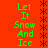 Green text reading "Let It Snow And Ice" on a red background with blue asterisks, arranged in a vertical repeating pattern.