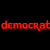 Animated sequence of red donkey silhouettes with blue outlines and 'proud' text, transitioning from dark to bright colors against a black background.