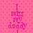 Pink background with purple dots and four identical text-based icons reading "I miss my daddy" in pink pixelated font.