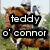A four- of pixelated text overlays on historical images, each displaying a phrase about 'teddy o'connor' with the right showing animation changes